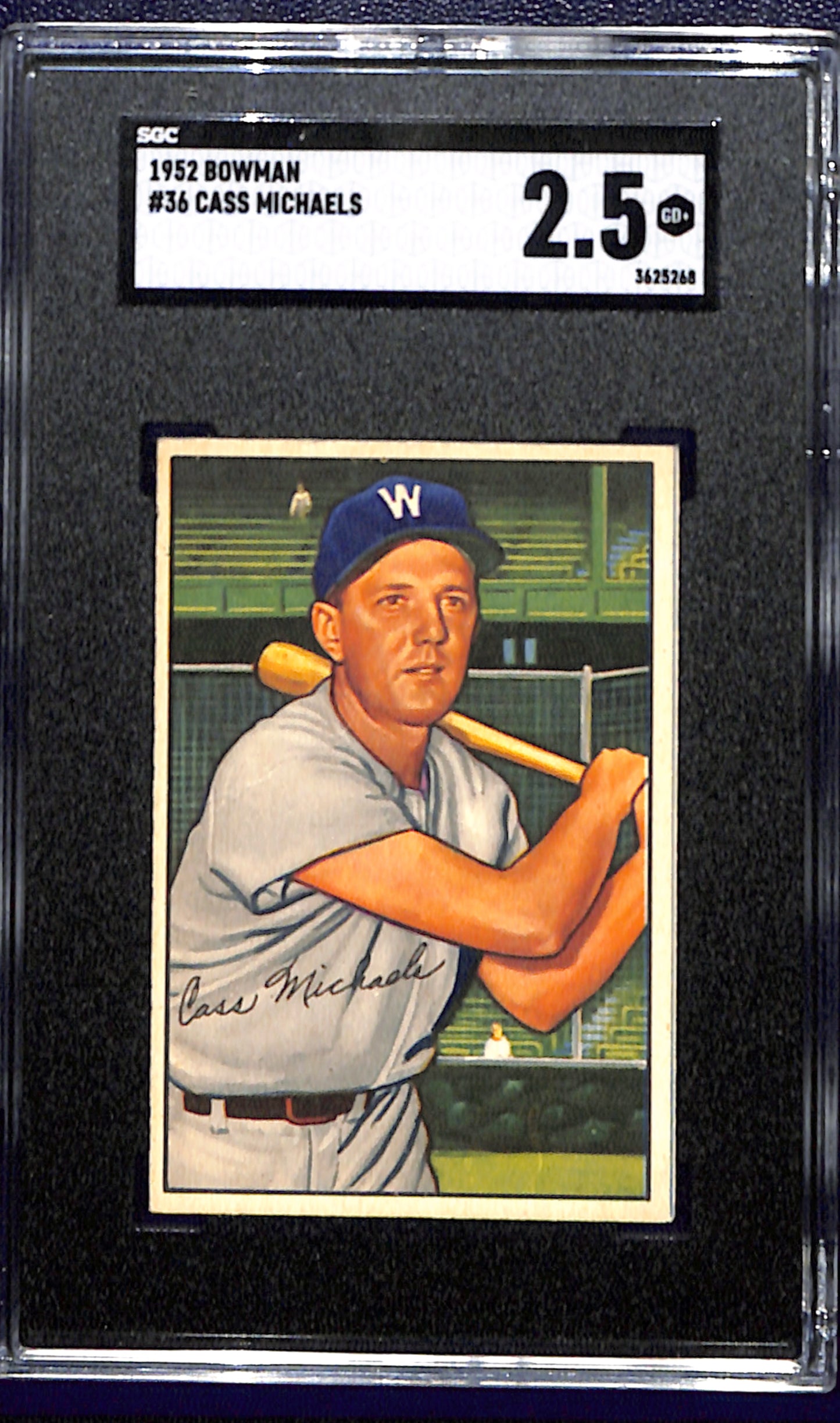 1952 Bowman #36 Cass Michaels SGC 2.5