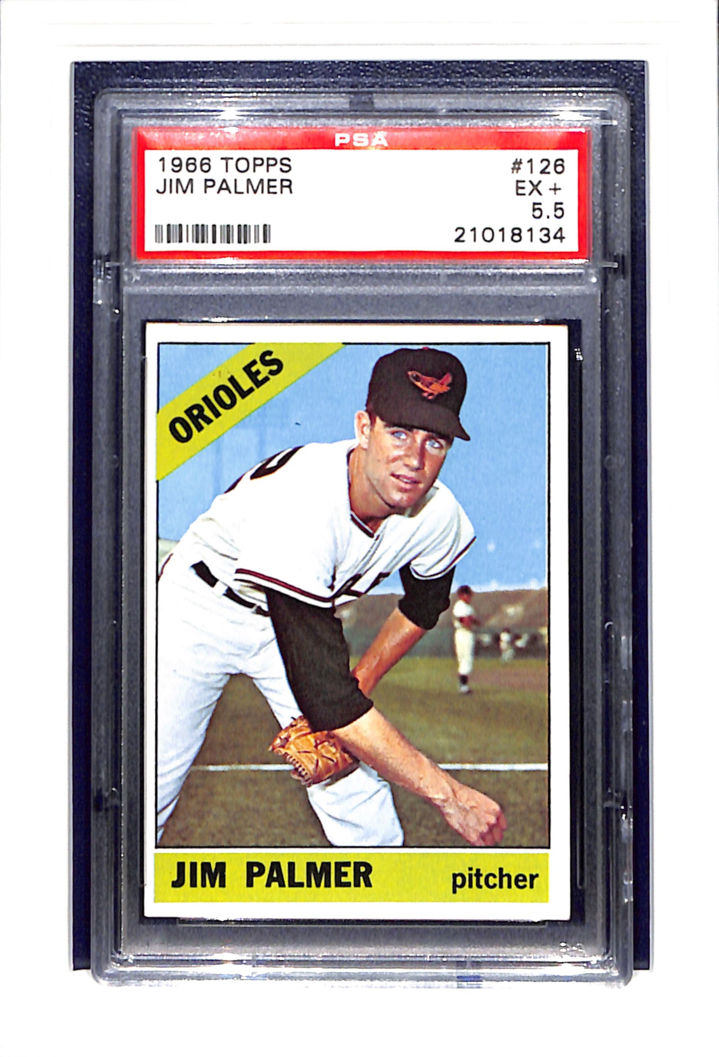 1966 Topps #126 Jim Palmer PSA 5.5 SN 21018134