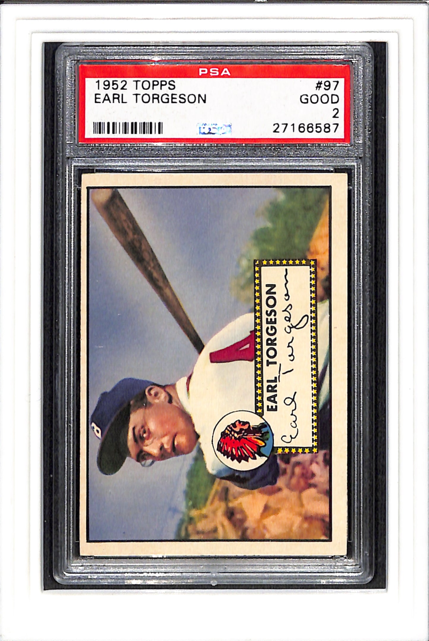 1952 Topps #97 EARL TORGESON PSA 2