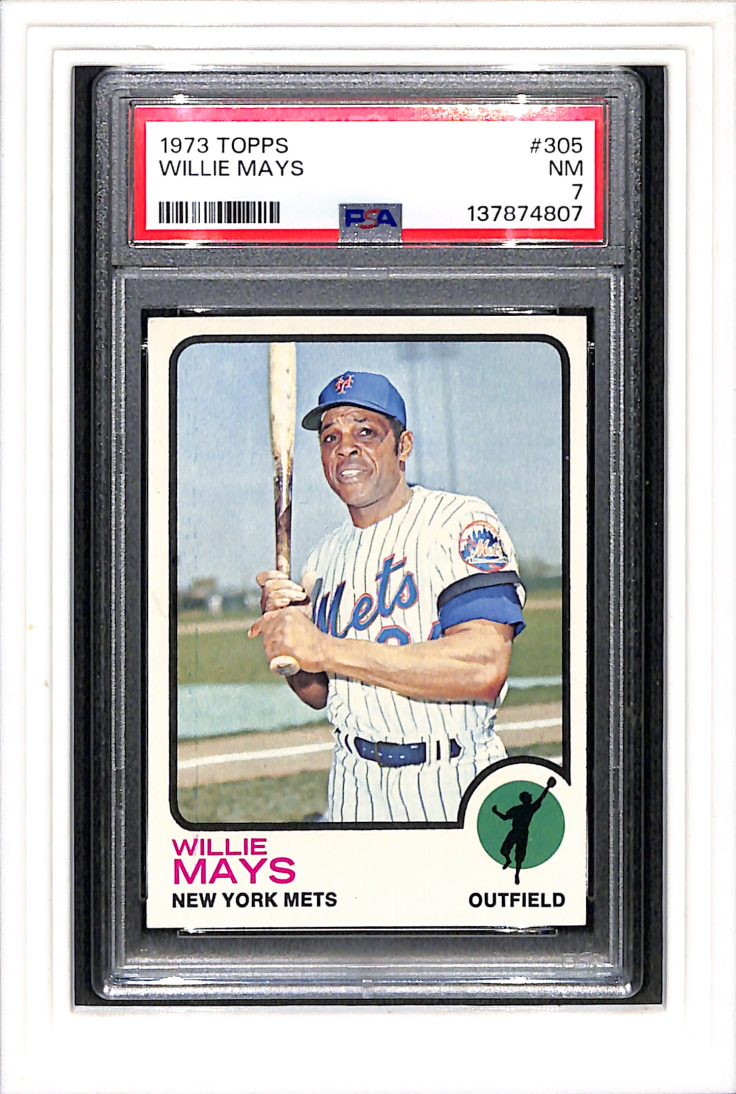1973 Topps #305 Willie Mays PSA 7 SN 137874807