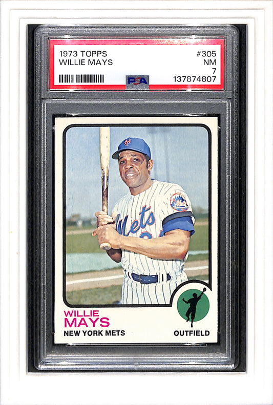 1973 Topps #305 Willie Mays PSA 7 SN 137874807