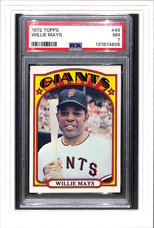 1972 Topps #49 Willie Mays PSA 7 SN 137874806