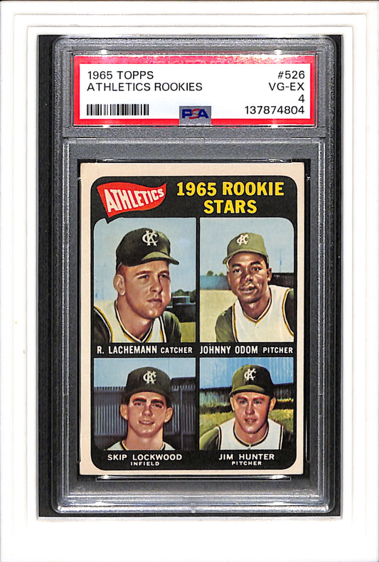 1965 Topps #526 Athletics Rookies PSA 4 SN 137874804