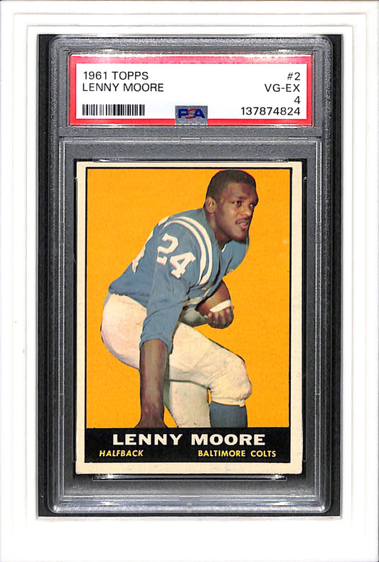 1961 Topps #2 Lenny Moore PSA 4 SN 137874824
