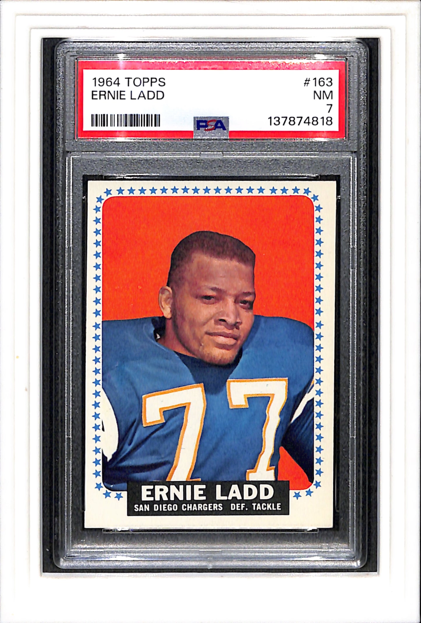 1964 Topps #163 Ernie Ladd PSA 7 SN 137874818
