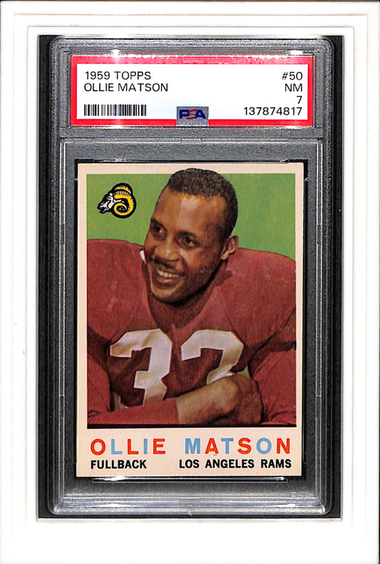1959 Topps #50 Ollie Matson PSA 7 SN 137874817