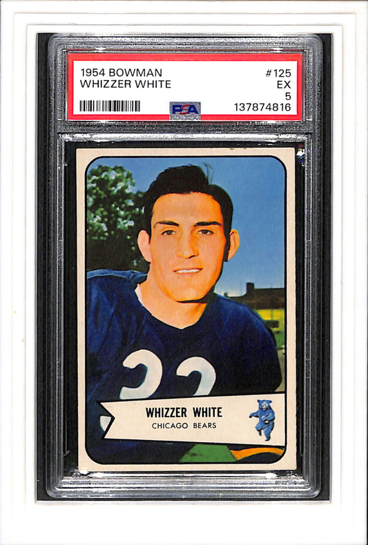 1954 Bowman #125 Whizzer White PSA 5 SN 137874816