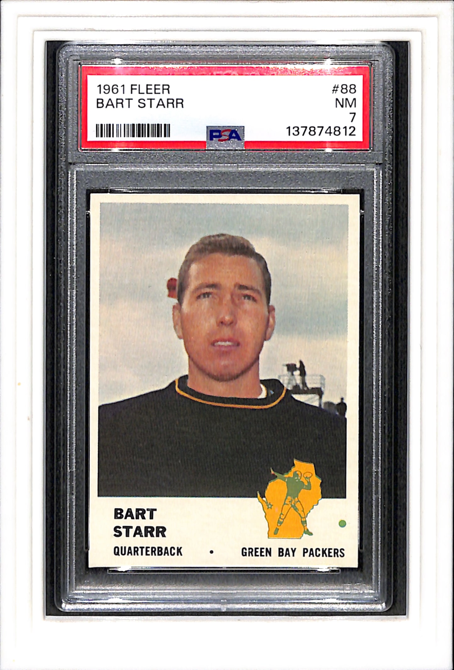 1961 Fleer #88 Bart Starr PSA 7 SN 137874812