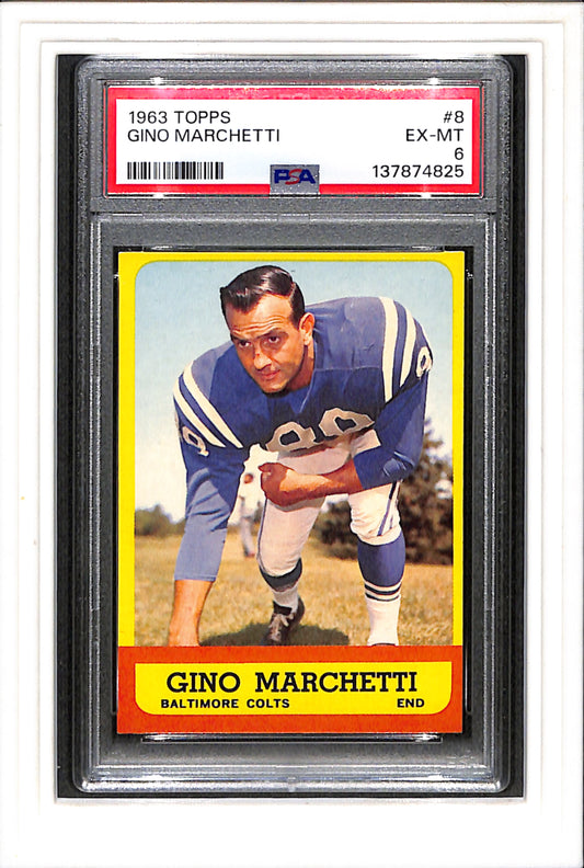 1963 Topps #8 Gino Marchetti PSA 6 SN 137874825