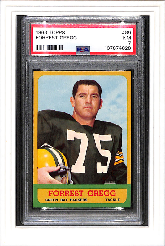 1963 Topps #89 Forrest Gregg PSA 7 SN 137874828