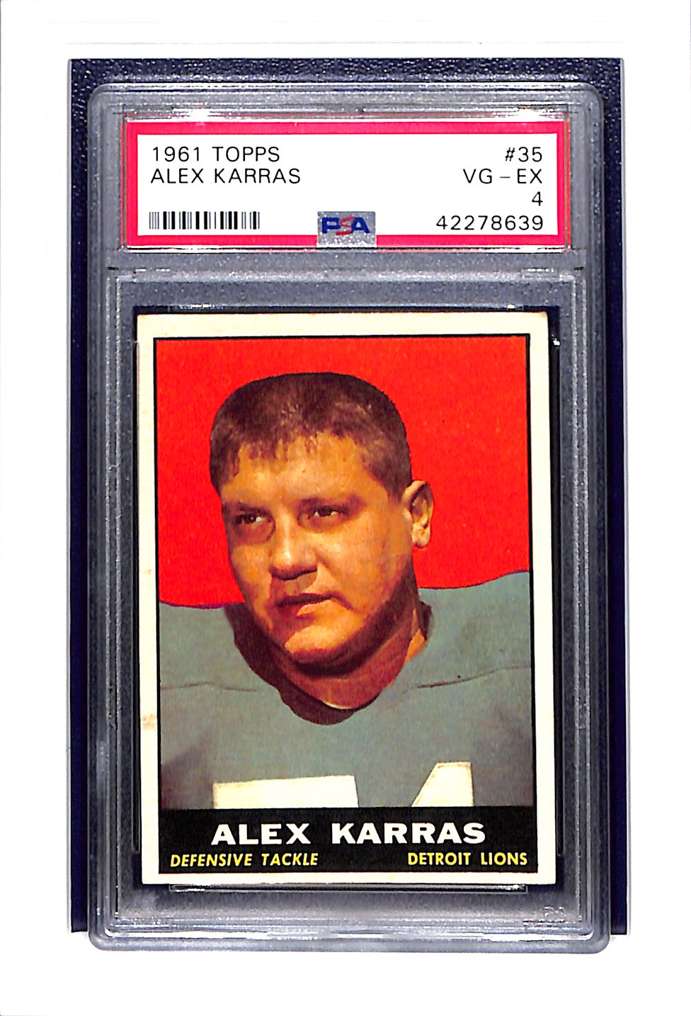 1961 Topps #35 Alex Karras PSA 4