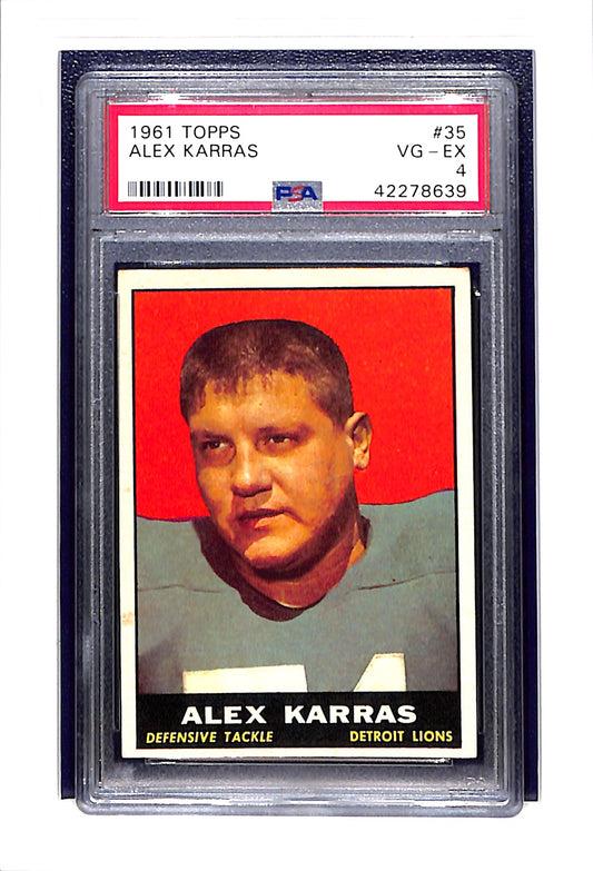 1961 Topps #35 Alex Karras PSA 4