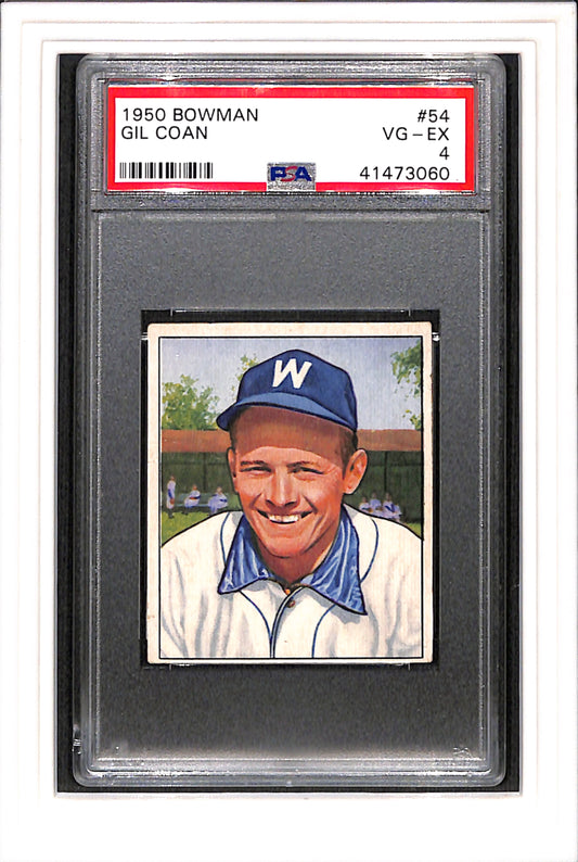 1950 Bowman #54 Gil Coan PSA 4 SN 41473060