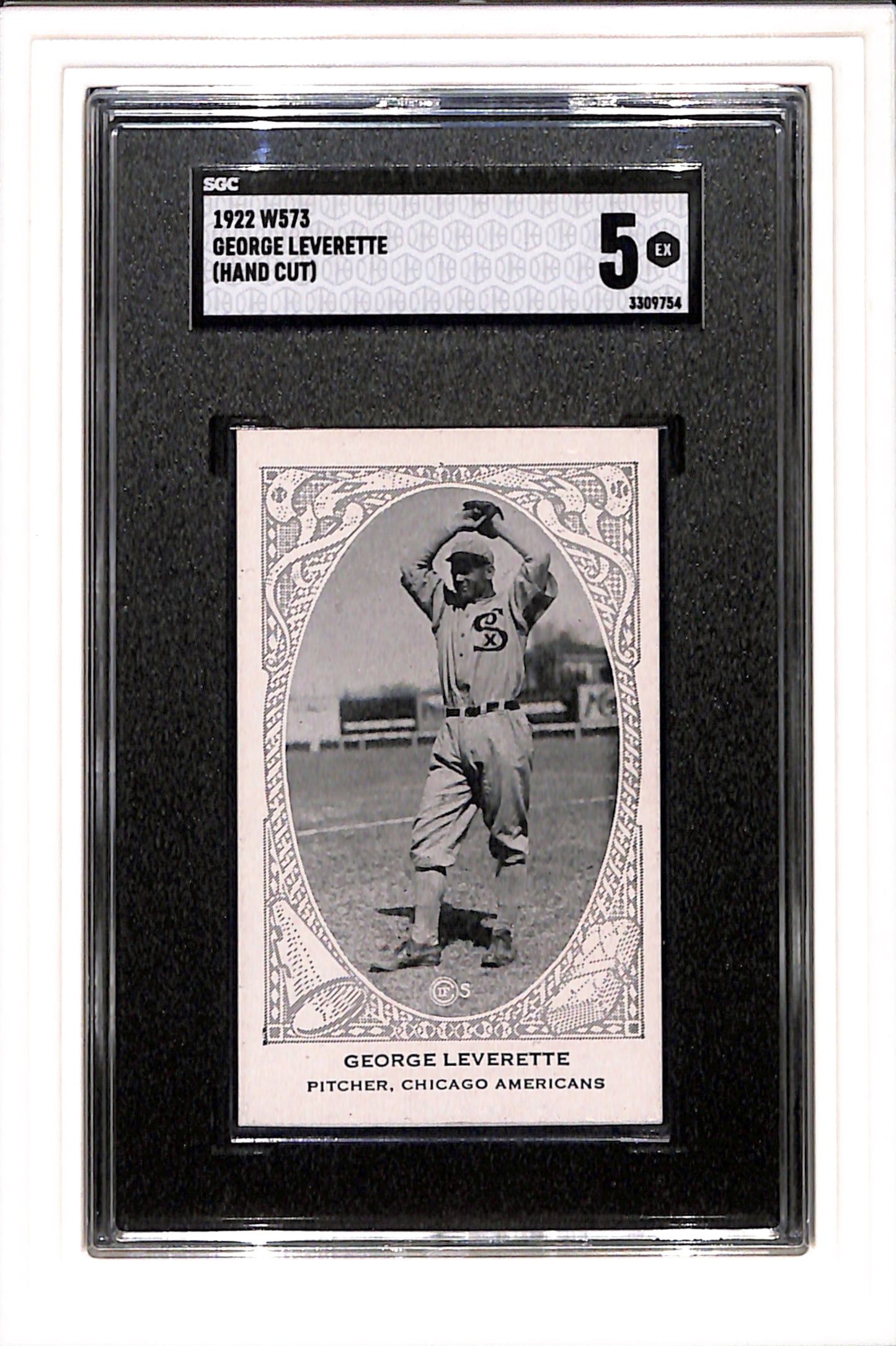1922 W573 George Leverette SGC 5 Hand Cut
