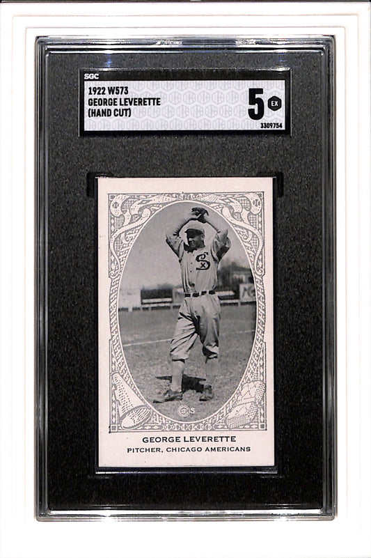 1922 W573 George Leverette SGC 5 Hand Cut