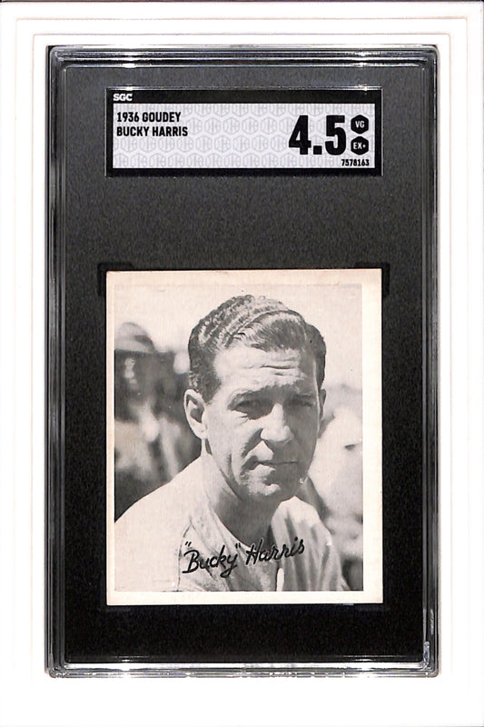 1936 Goudey Bucky Harris SGC 4.5 SN 7578163