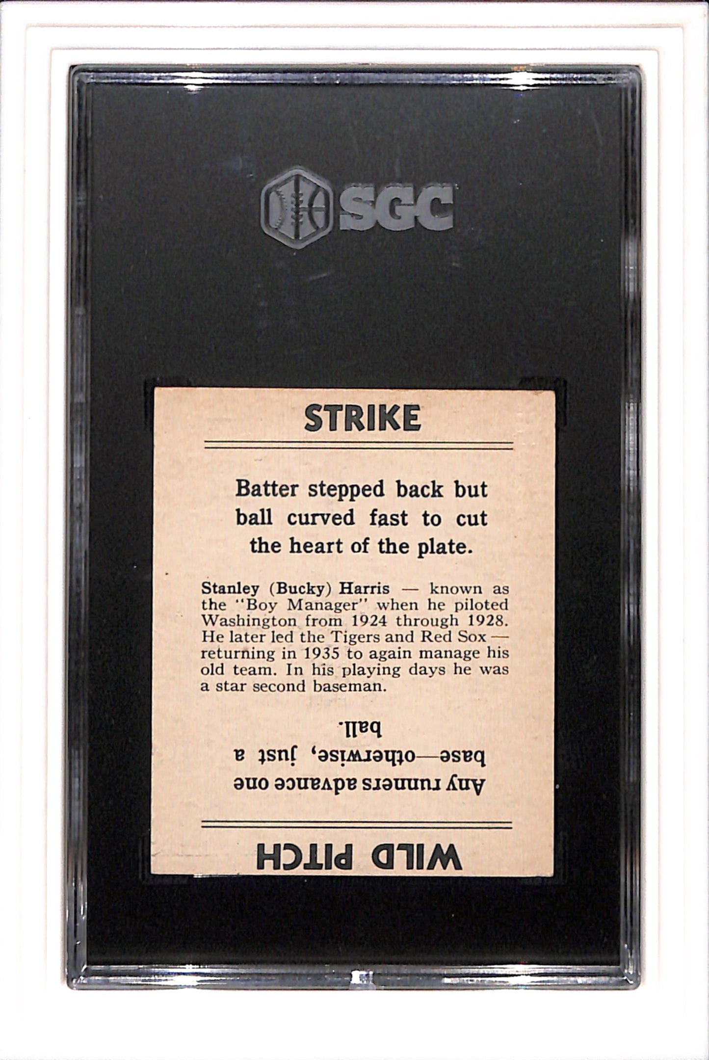 1936 Goudey Bucky Harris SGC 4.5 SN 7578163