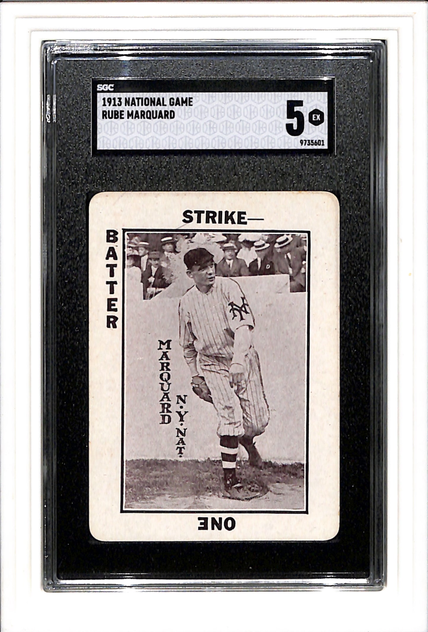 1913 National Game # Rube Marquard SGC 5 SN 9735601