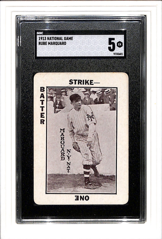 1913 National Game # Rube Marquard SGC 5 SN 9735601