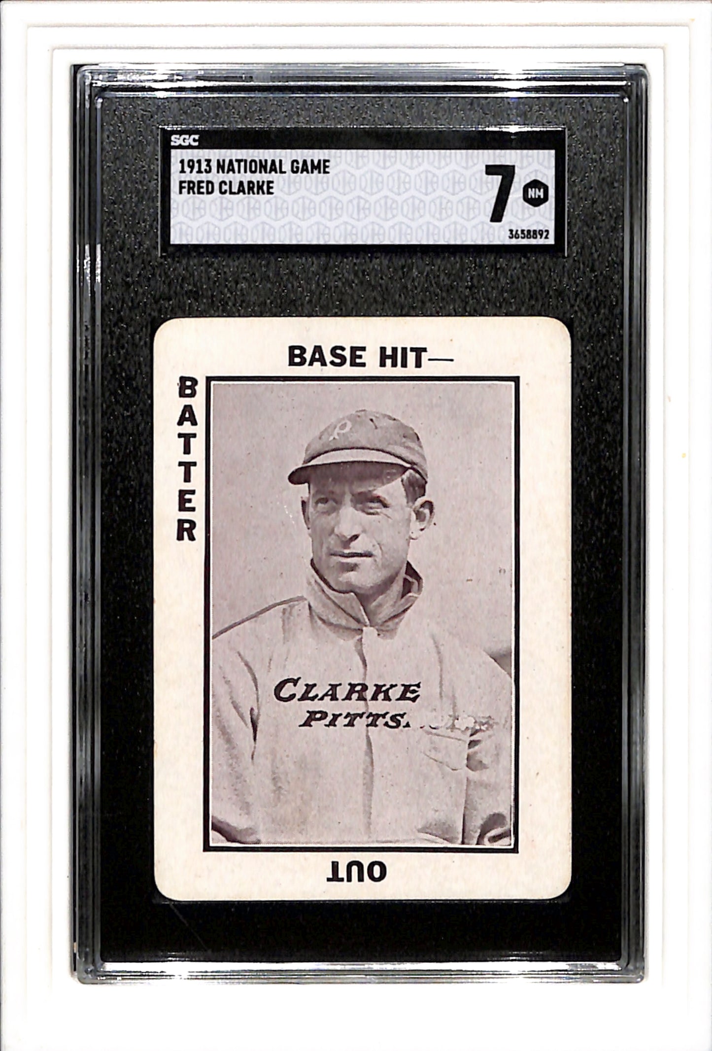 1913 National Game # Fred Clarke SGC 7 SN 3658892