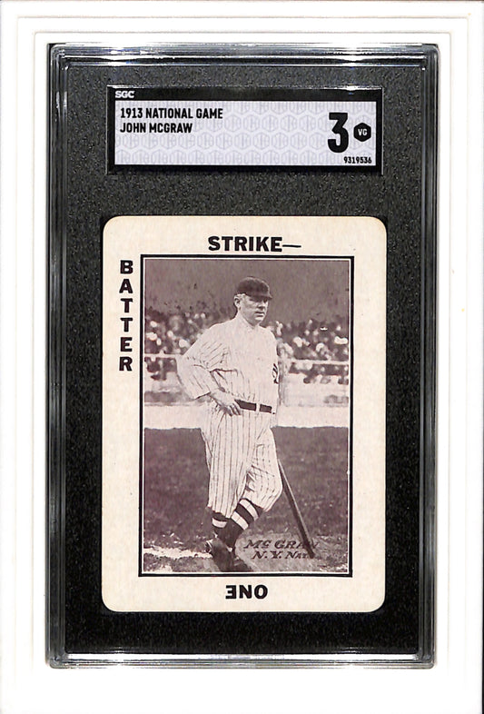 1913 National Game # John Mcgraw SGC 3 SN 9319536