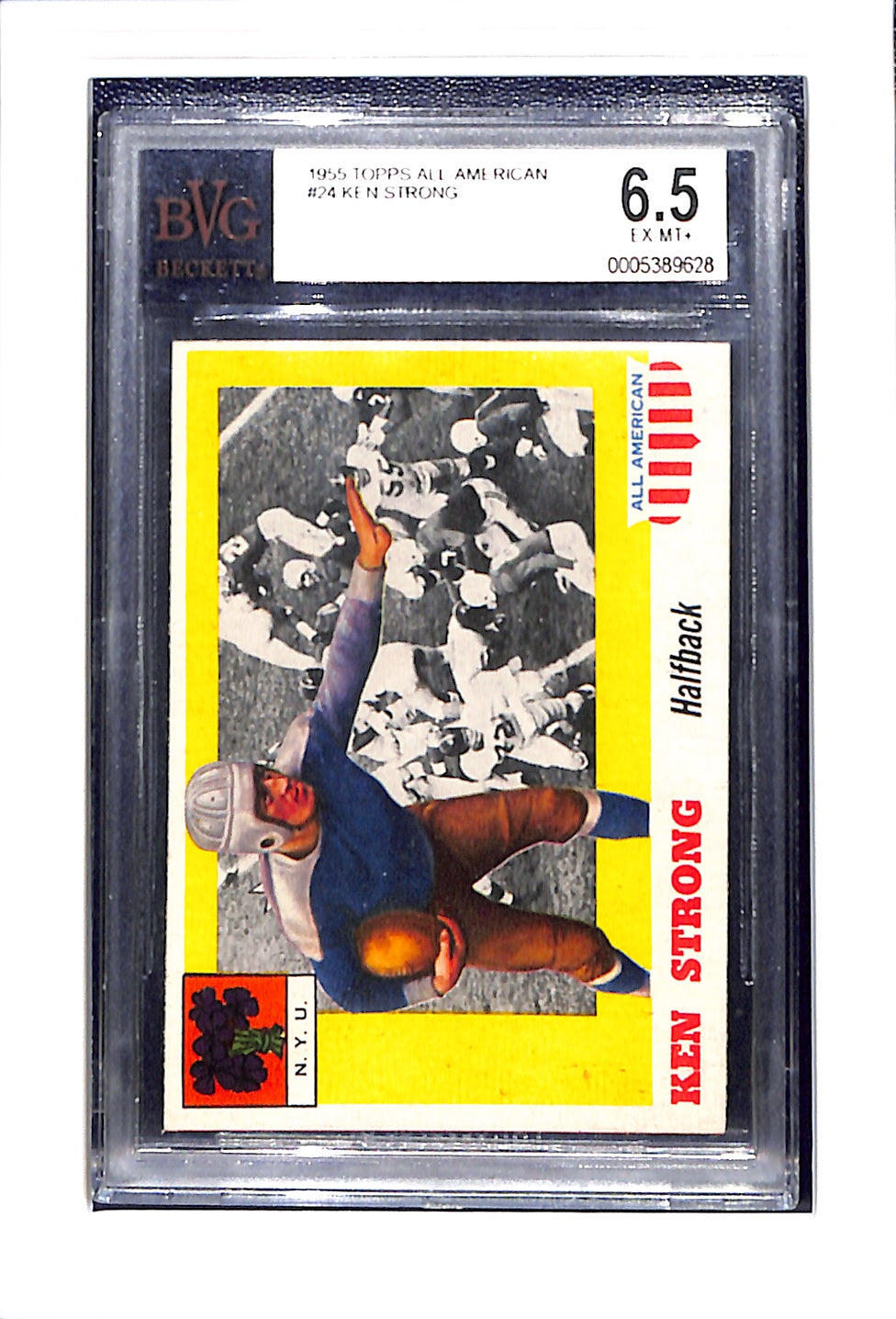 1955 Topps All American #24 Ken Strong BVG 6.5