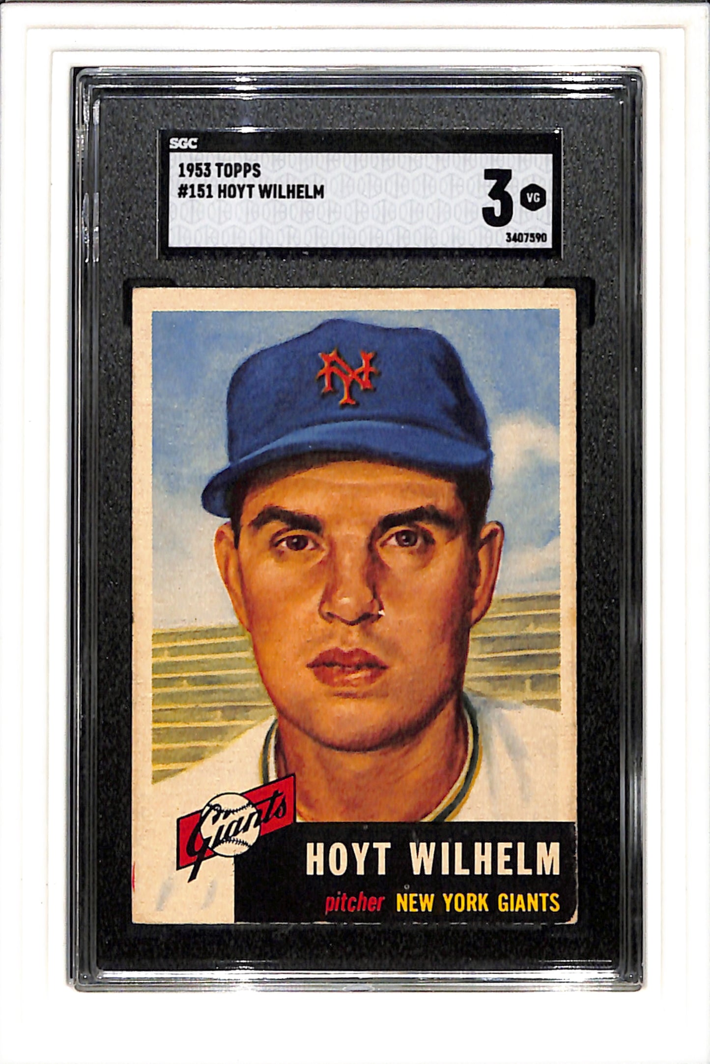 1953 Topps #151 Hoyt Wilhelm SGC 3 SN 3407590