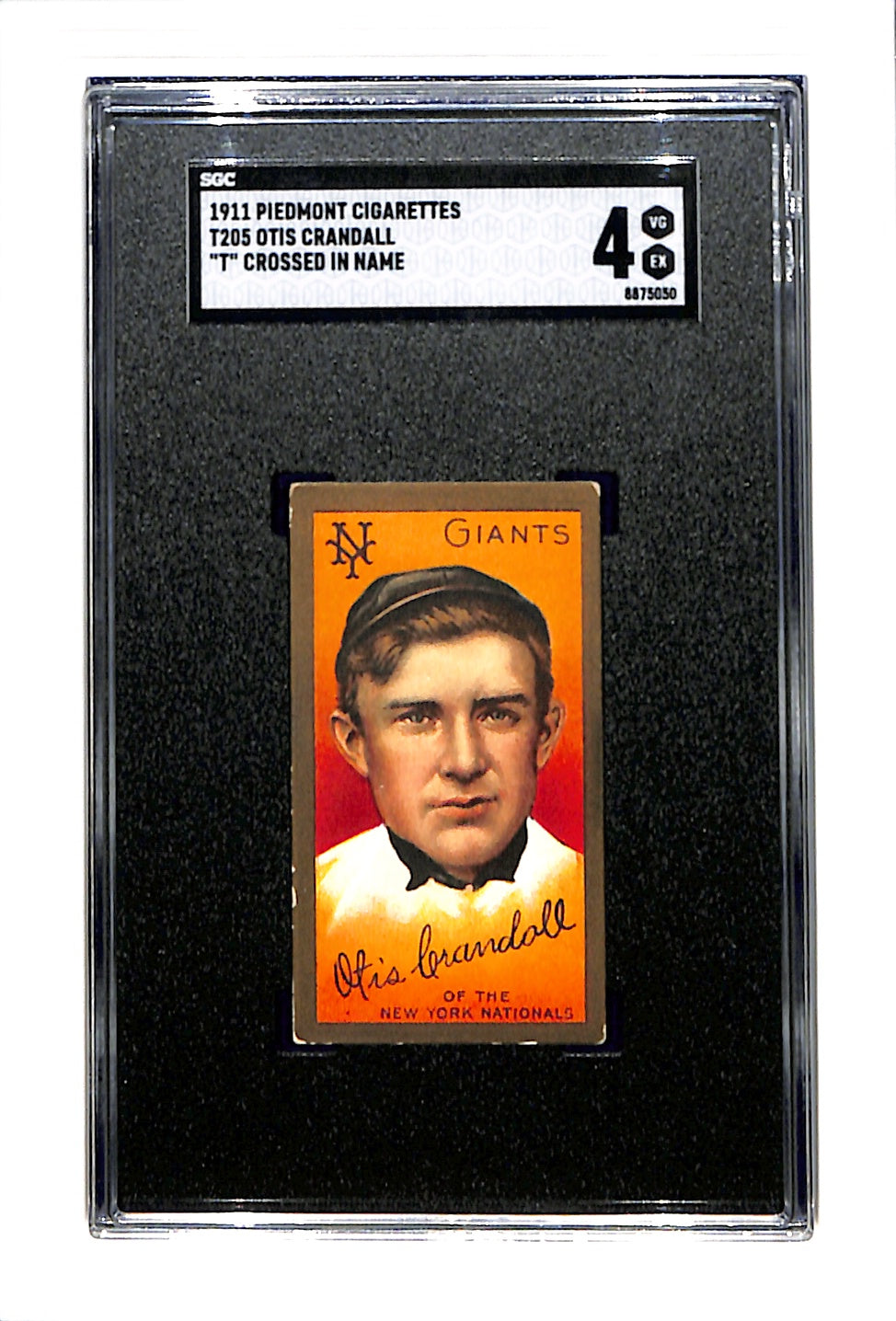 1911 T205 Otis Crandall "T" Crossed in Name SGC 4