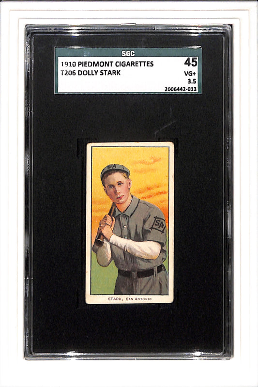 1909-1910 T206 Dolly Stark Southern Leagues SGC 3.5 Piedmont 350