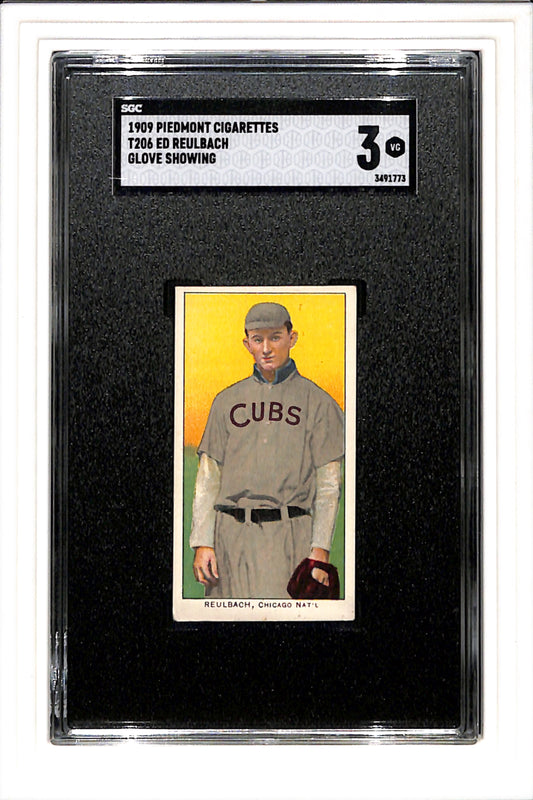 1909-1910 T206 Ed Reulbach Glove Showing SGC 3 SN 3491773