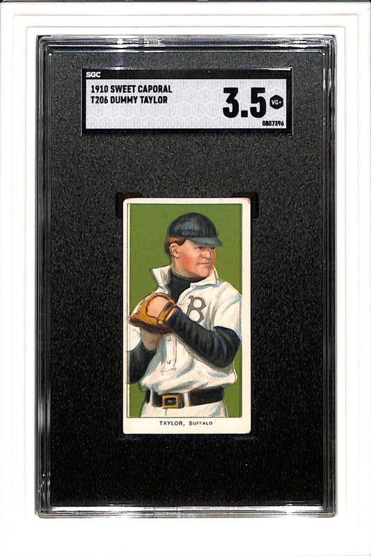 1909-1910 T206 Dummy Taylor SGC 3.5 SN 0807396