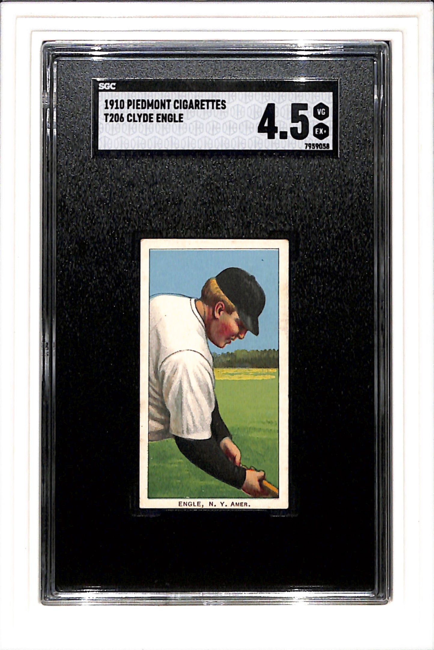 1909-1910 T206 Clyde Engle SGC 4.5 SN 7959058