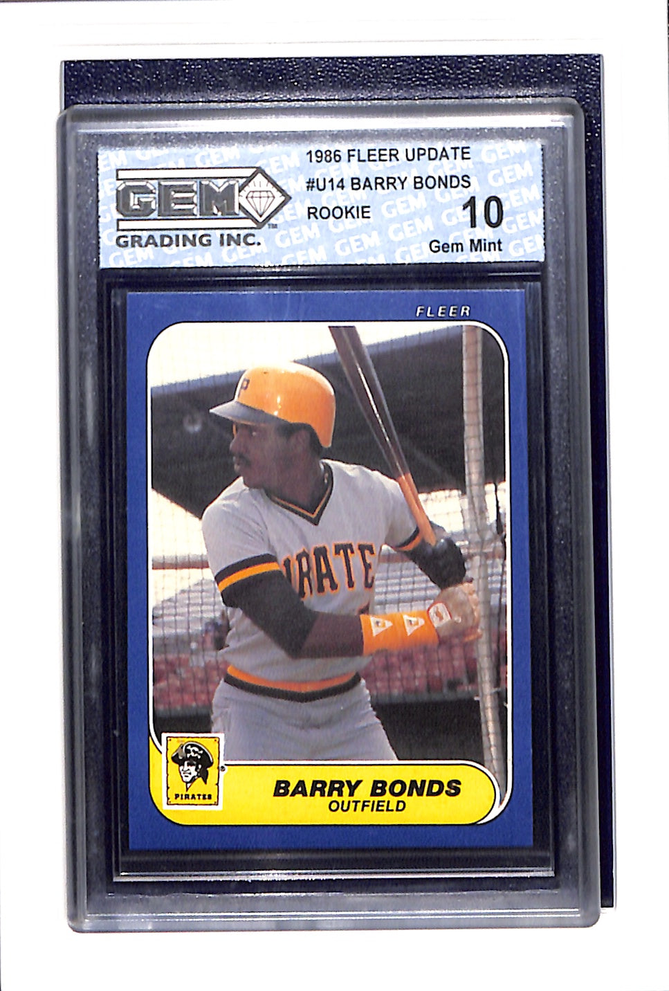 1986 Fleer Update U14 Barry Bonds GEM Grading 10