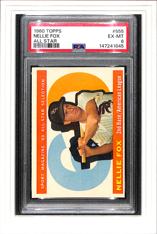 1960 Topps #555 Nellie Fox All Star PSA 6 SN 147241645