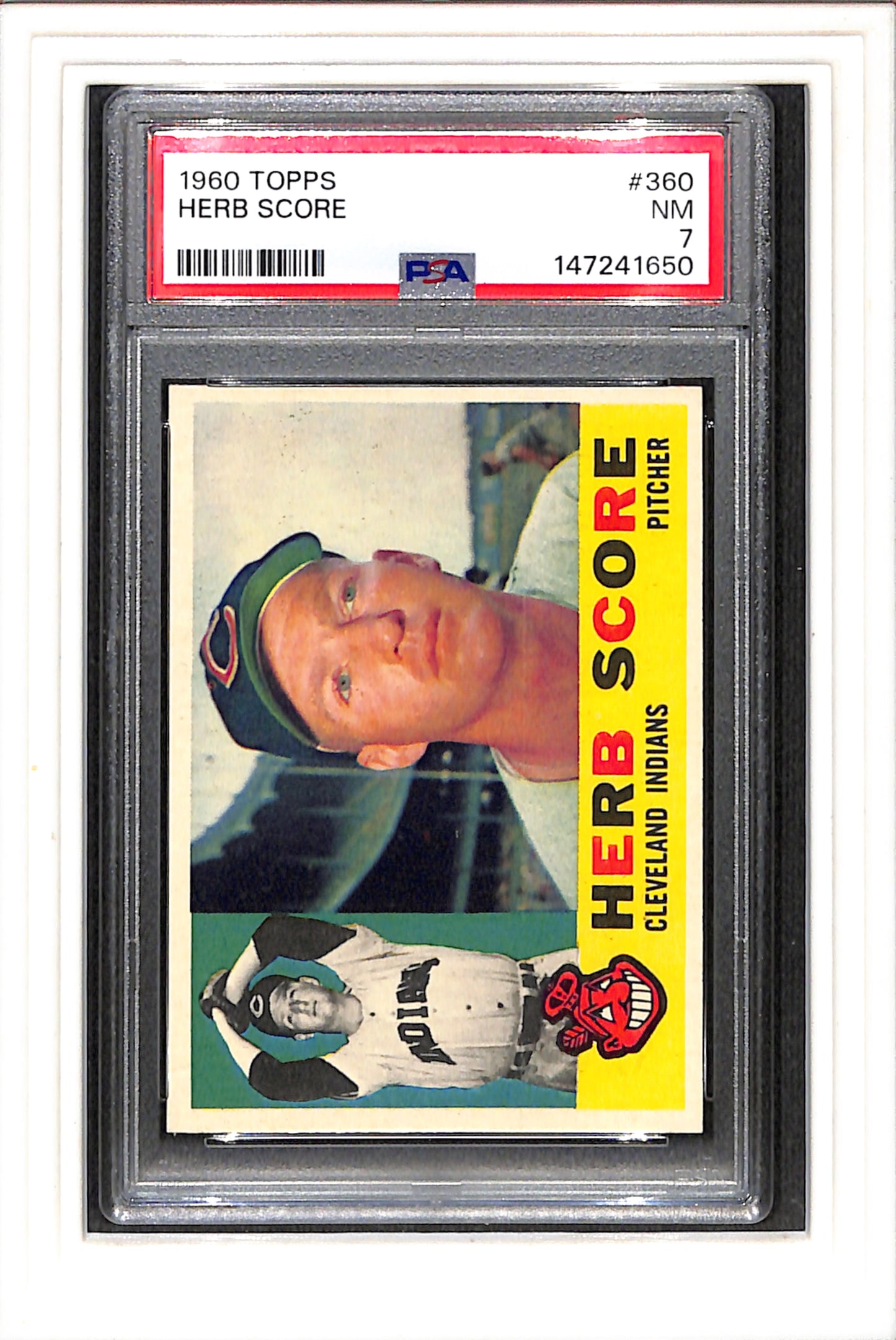 1960 Topps #360 Herb Score PSA 7 SN 147241650