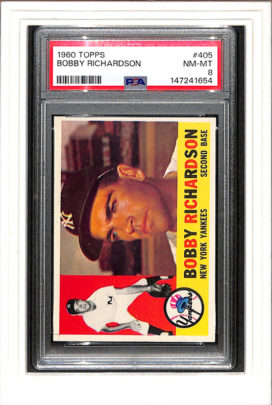 1960 Topps #405 Bobby Richardson PSA 8 SN 147241654