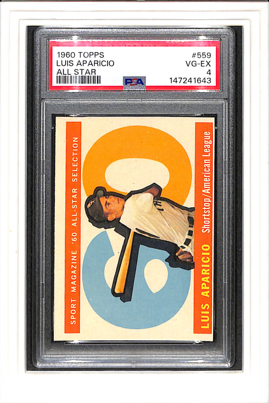1960 Topps #559 Luis Aparicio All Star PSA 4 SN 147241643