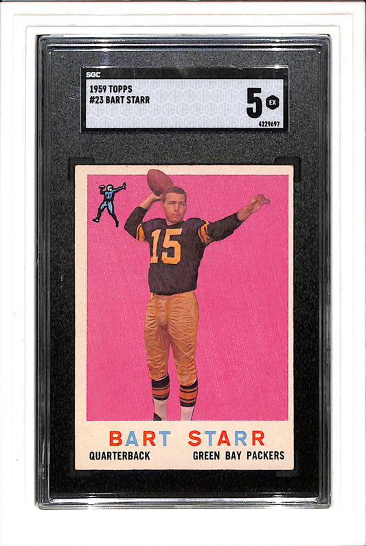 1959 Topps #23 Bart Starr SGC 5 SN 4229697