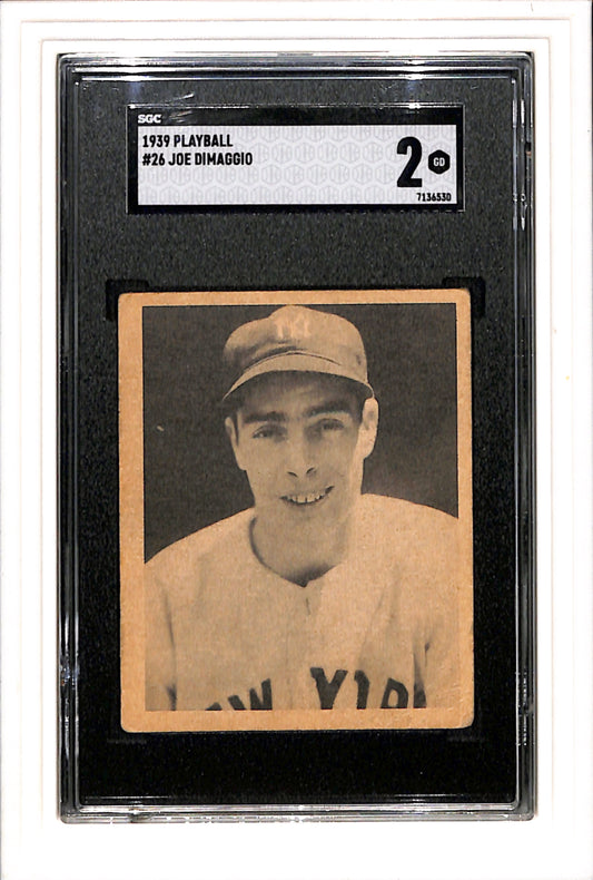 1939 Playball #26 Joe Dimaggio SGC 2 SN 7136530