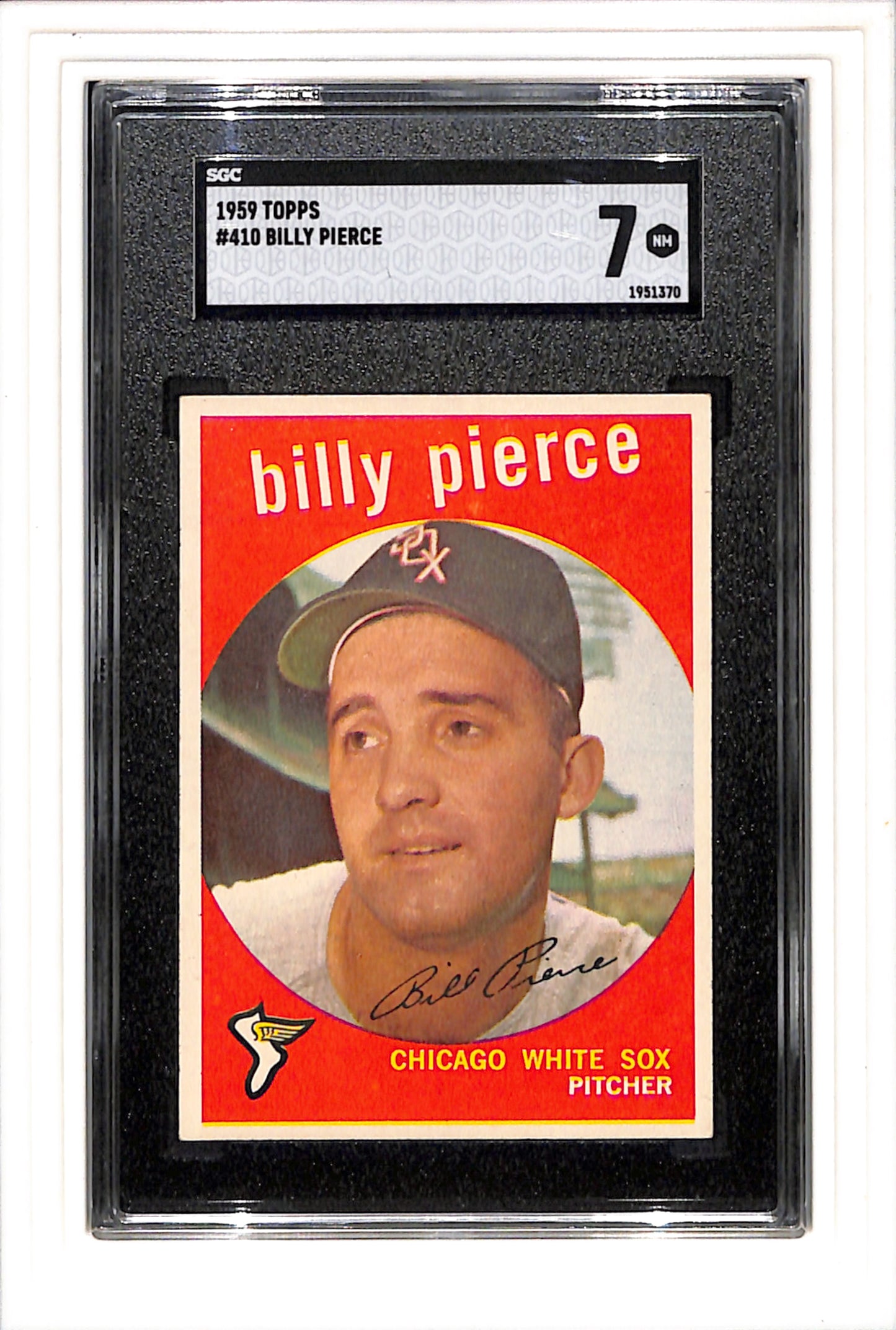 1959 Topps #410 Billy Pierce SGC 7 SN 1951370