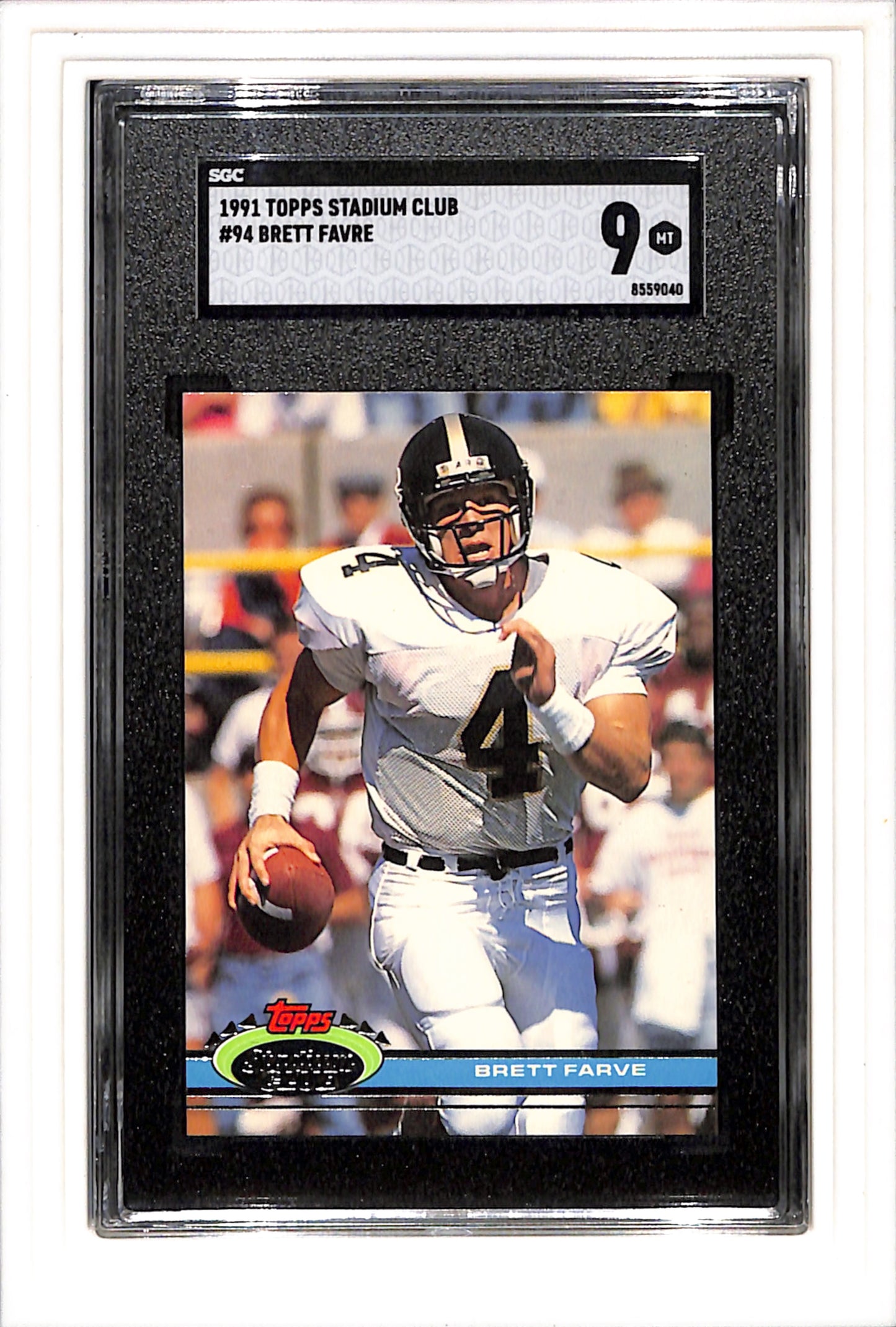 1991 Topps Stadium Club #94 Brett Favre SGC 9 SN 8559040