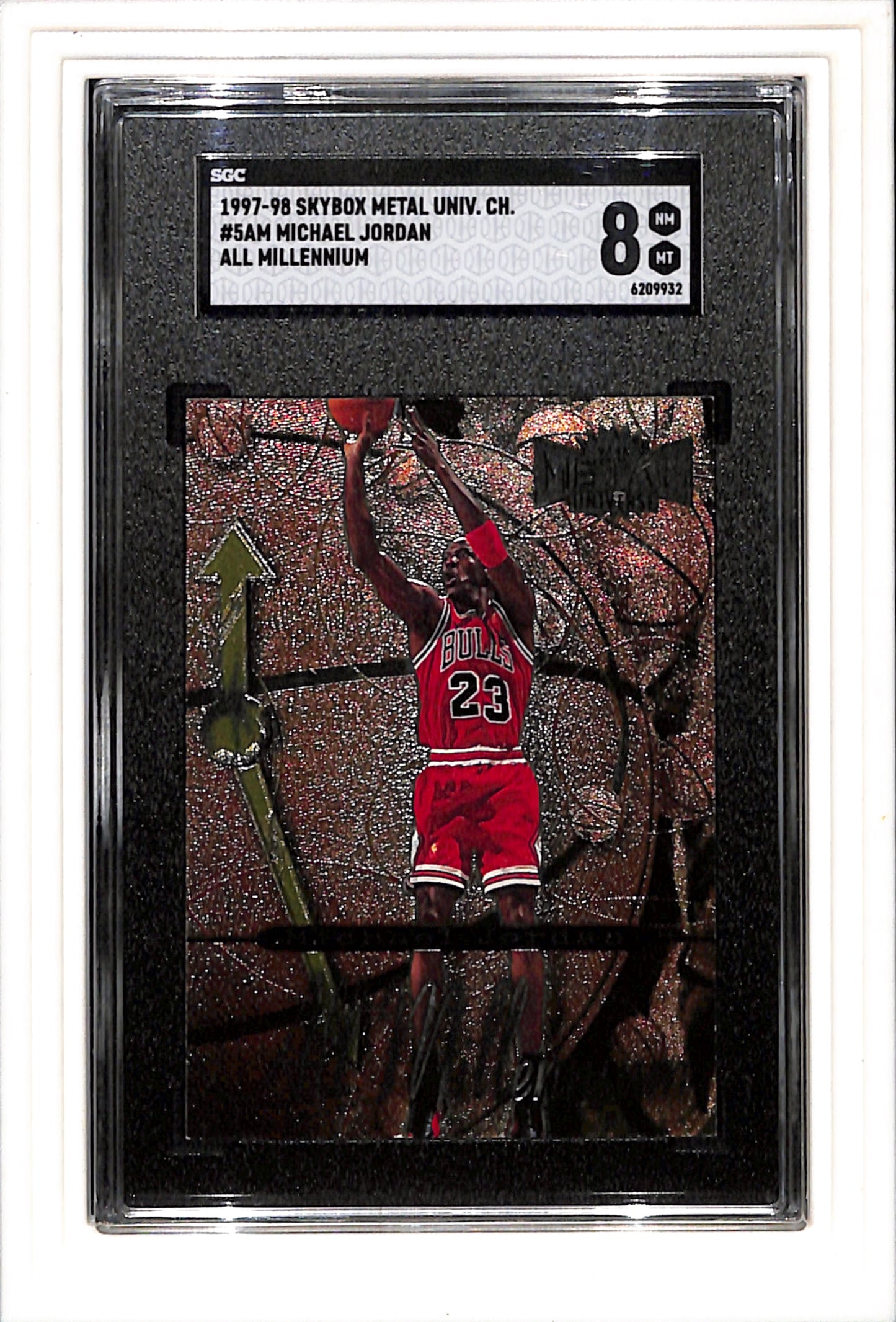 1997-98 Skybox Metal Univ. Ch. #5 Michael Jordan All Millennium SGC 8