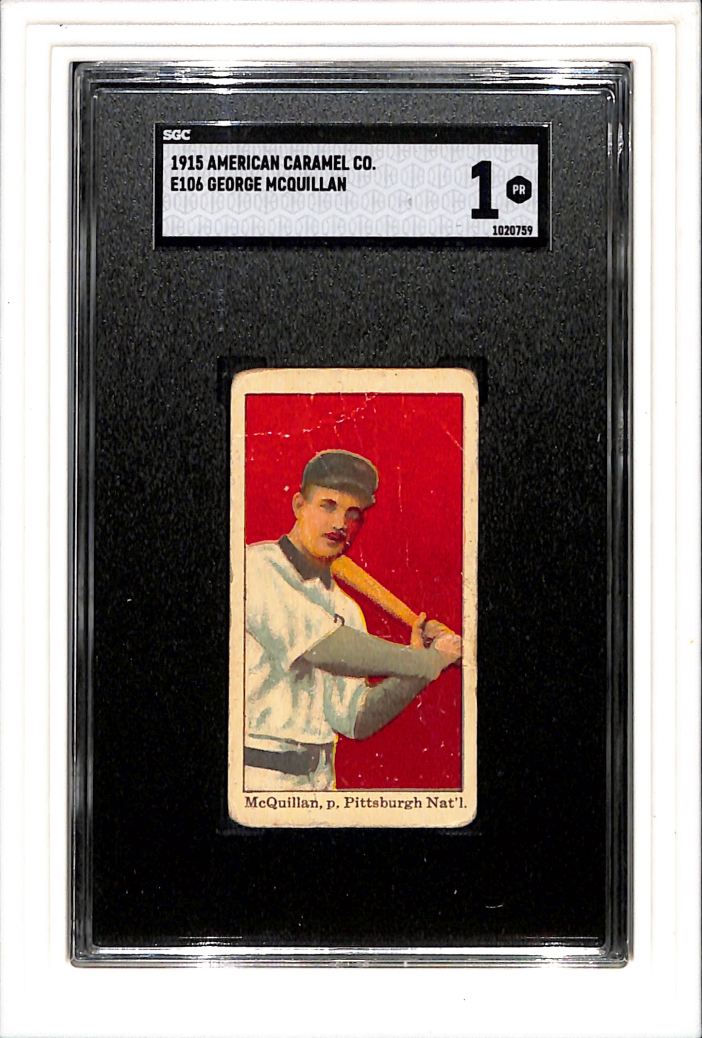 1915 American Caramel Co. E106 George McQuillan SGC 1