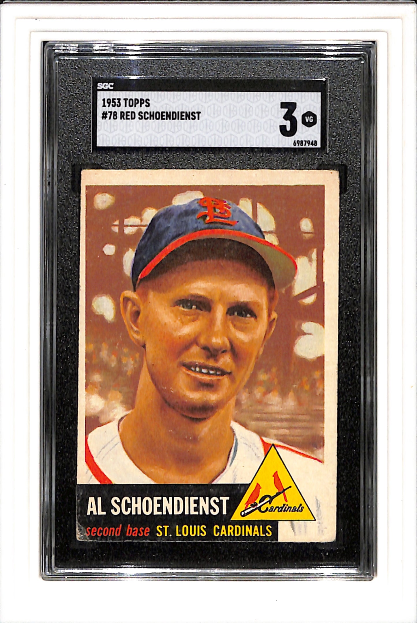 1953 Topps #78 Red Schoendienst SGC 3 SN 6987948