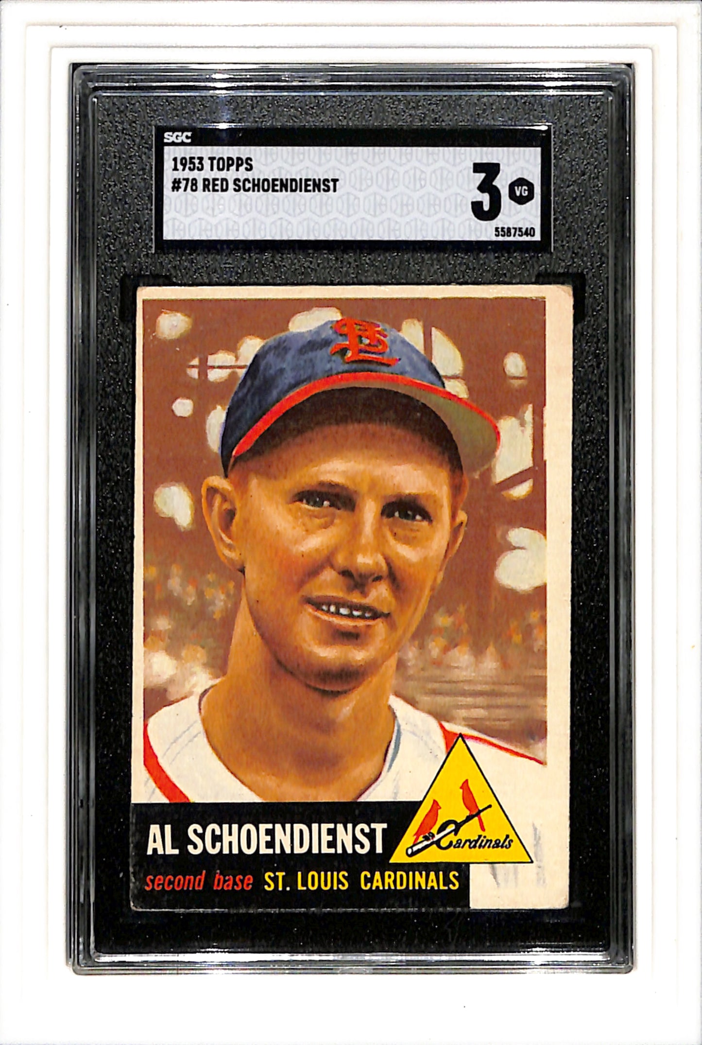 1953 Topps #78 Red Schoendienst SGC 3 SN 5587540