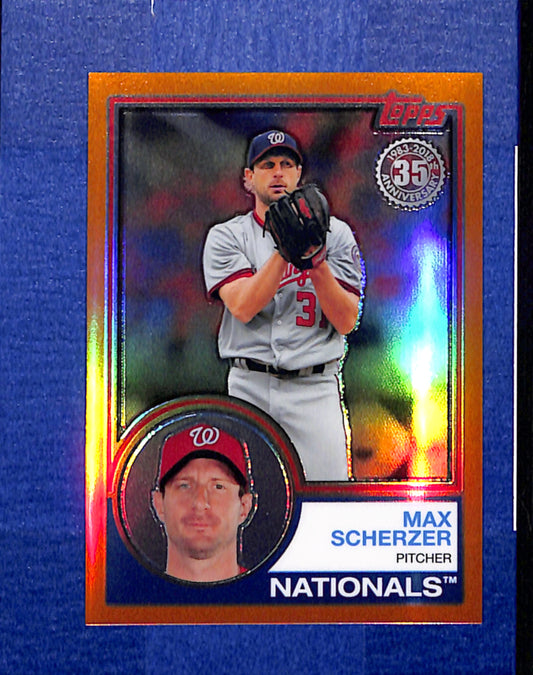2018 Topps Silver Pack 1983 Design Orange 22/25 Max Scherzer CS26014308