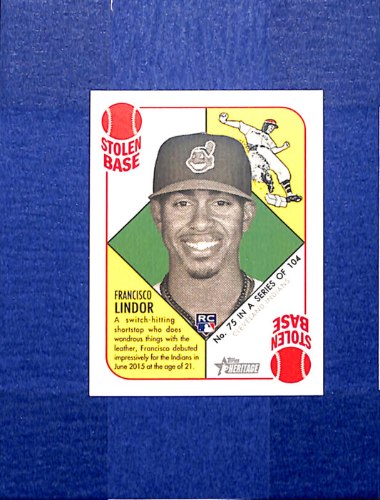 2015 Topps Heritage '51 #75 Francisco Lindor Gold Back NMT CS26014309