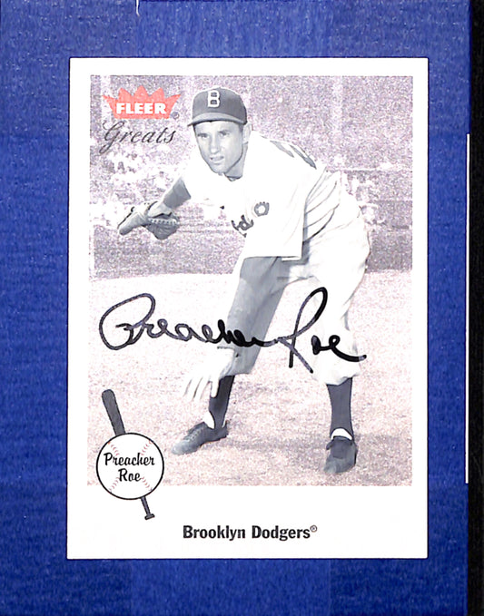 2002 Fleer Greats of the Game #NNO Preacher Roe Brooklyn Dodgers NMT CS26014312