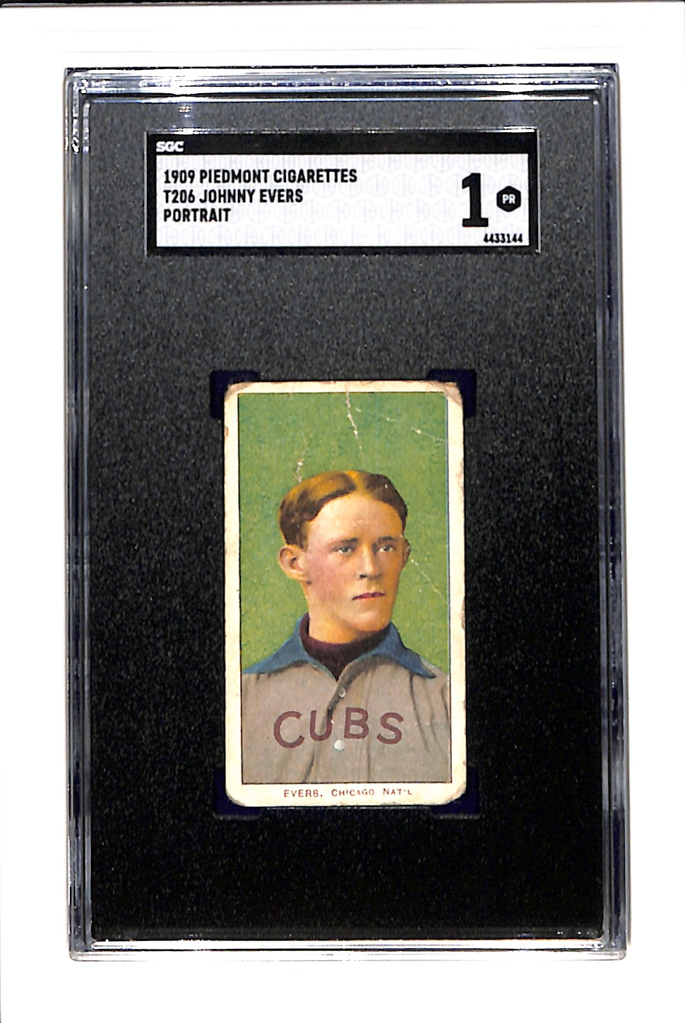 1909 T206 Johnny Evers Portrait Piedmont 150 SGC 1