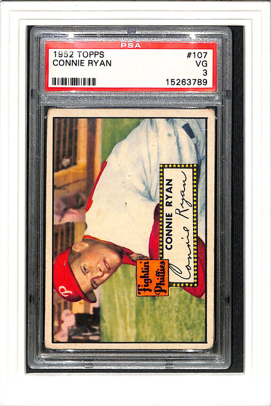 1952 Topps #107 Connie Ryan PSA 3 SN 15263789